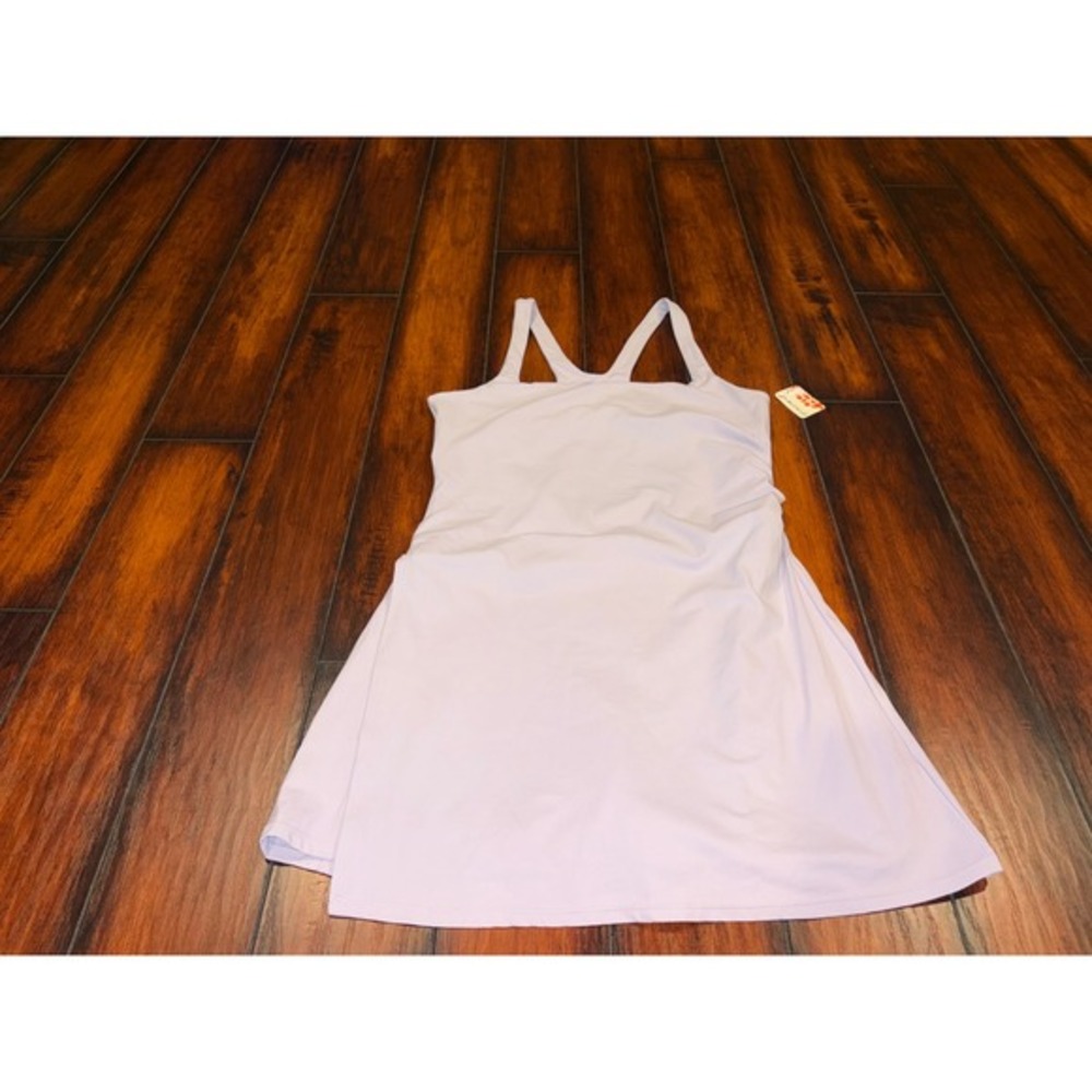 New FP Movement never better Tennis Dress Lilac Ruched Racerback Mini XL $125 - Picture 7 of 9